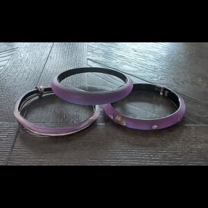 Alexis Bittar Techno Purple Bangle Bracelet Set